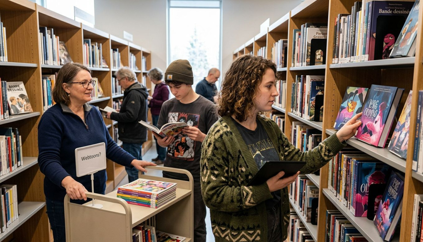 Dans les rayons de la bibliothèque, faut-il faire une place aux webtoons ?